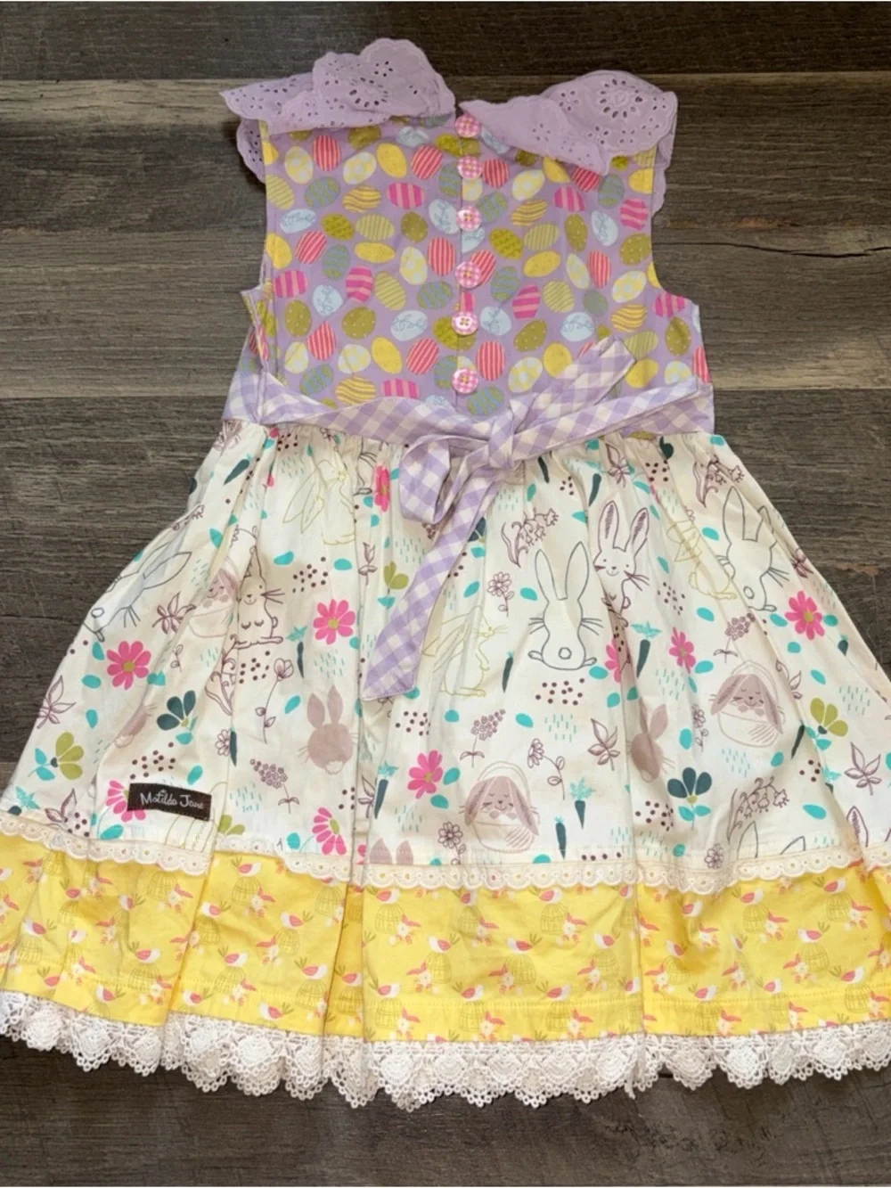 Girls Matilda Jane Enchanted Garden Twirl Forever Dress Size 4 Cotton‎ Blend